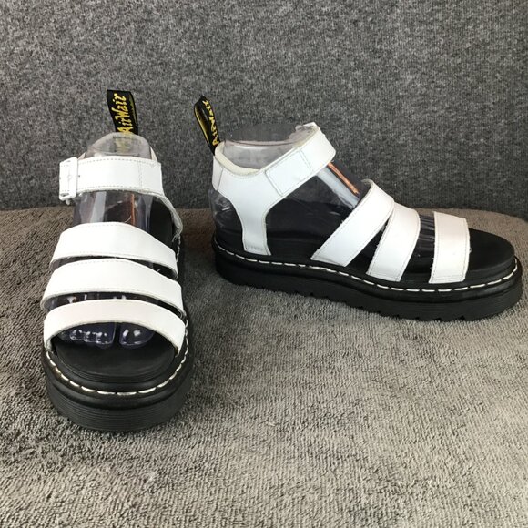 Doc Martens Blaire White Leather Platform Ankle Strap Sandals EU 38 - Picture 7 of 15